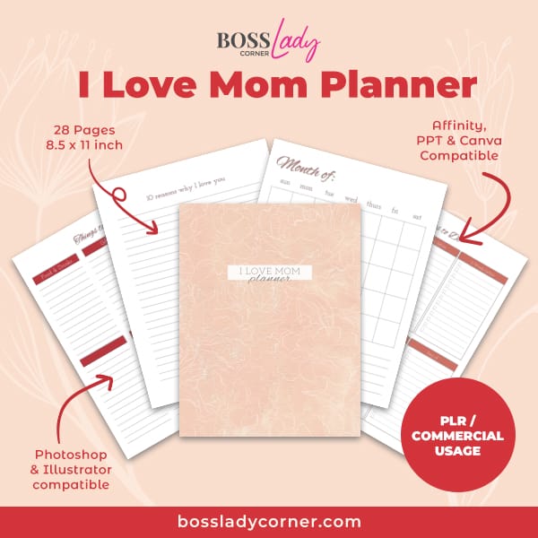 Mothers Day Planner Template with Commercial Use License
