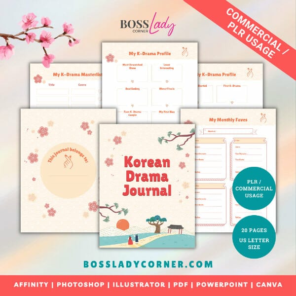 Korean Drama Planner PLR Printable