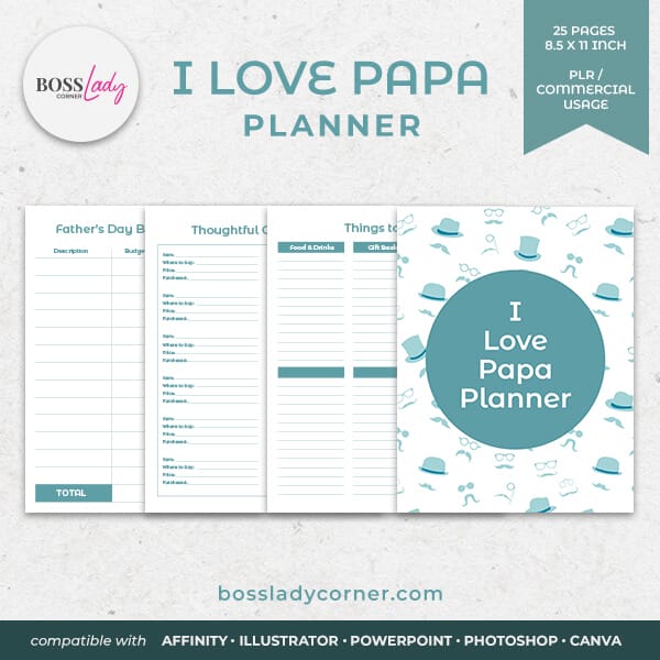 Father's Day Planner PLR Template