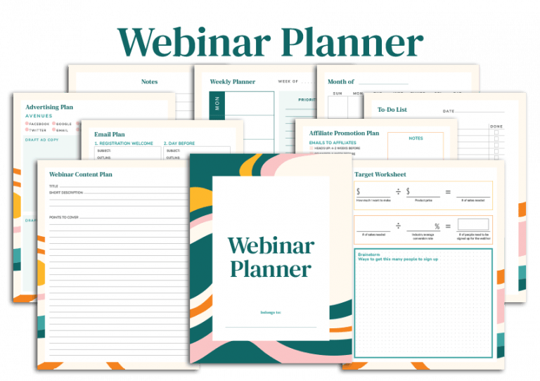 Webinar Planner Printable