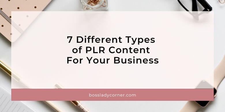 Blog Post Graphic Types of PLR for your Business